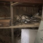 Abriss eines Gartenhauses